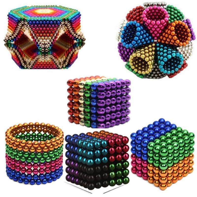Pavoco Spielzeug & Spiele Mehrfarbig Lebendige Magnetkugeln für Unisex kreativ stressabbauend kompakt Metall 0 3 cm