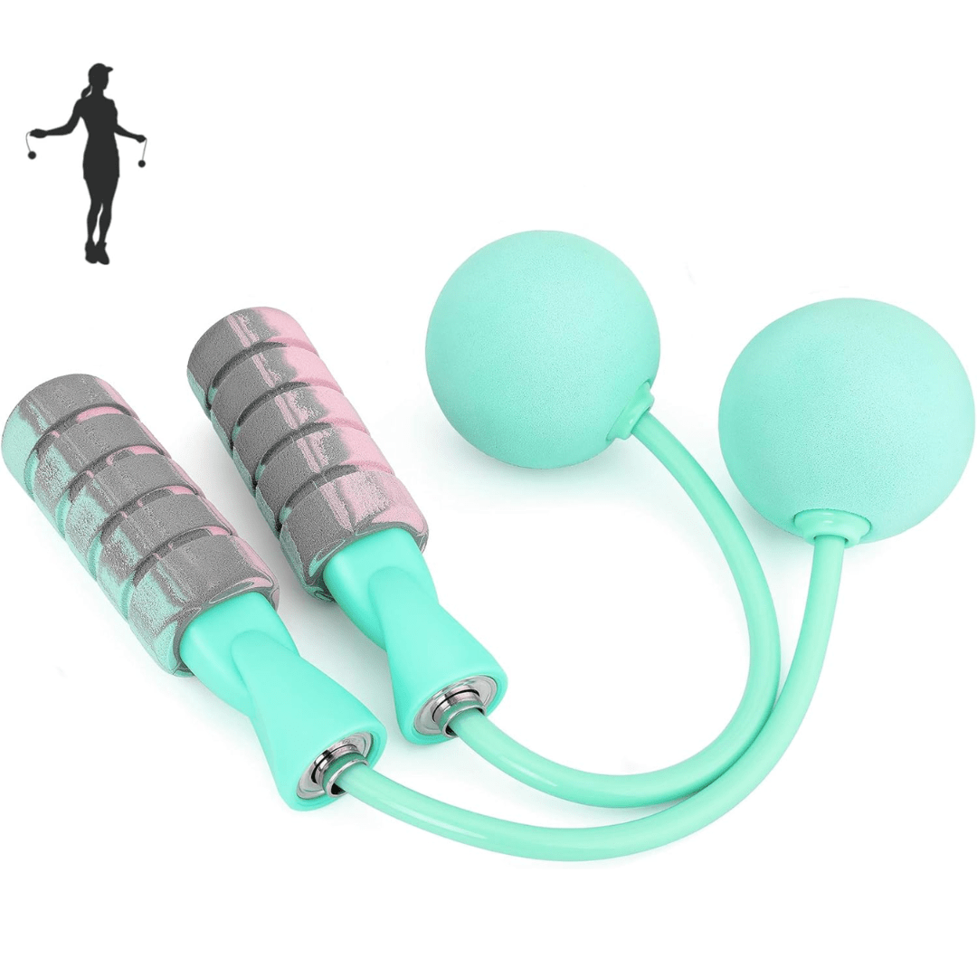 Pavoco Springseile Grün Innovatives Springseil für Unisex kabellos gewichtete Fitness mit verstellbaren Gewichten