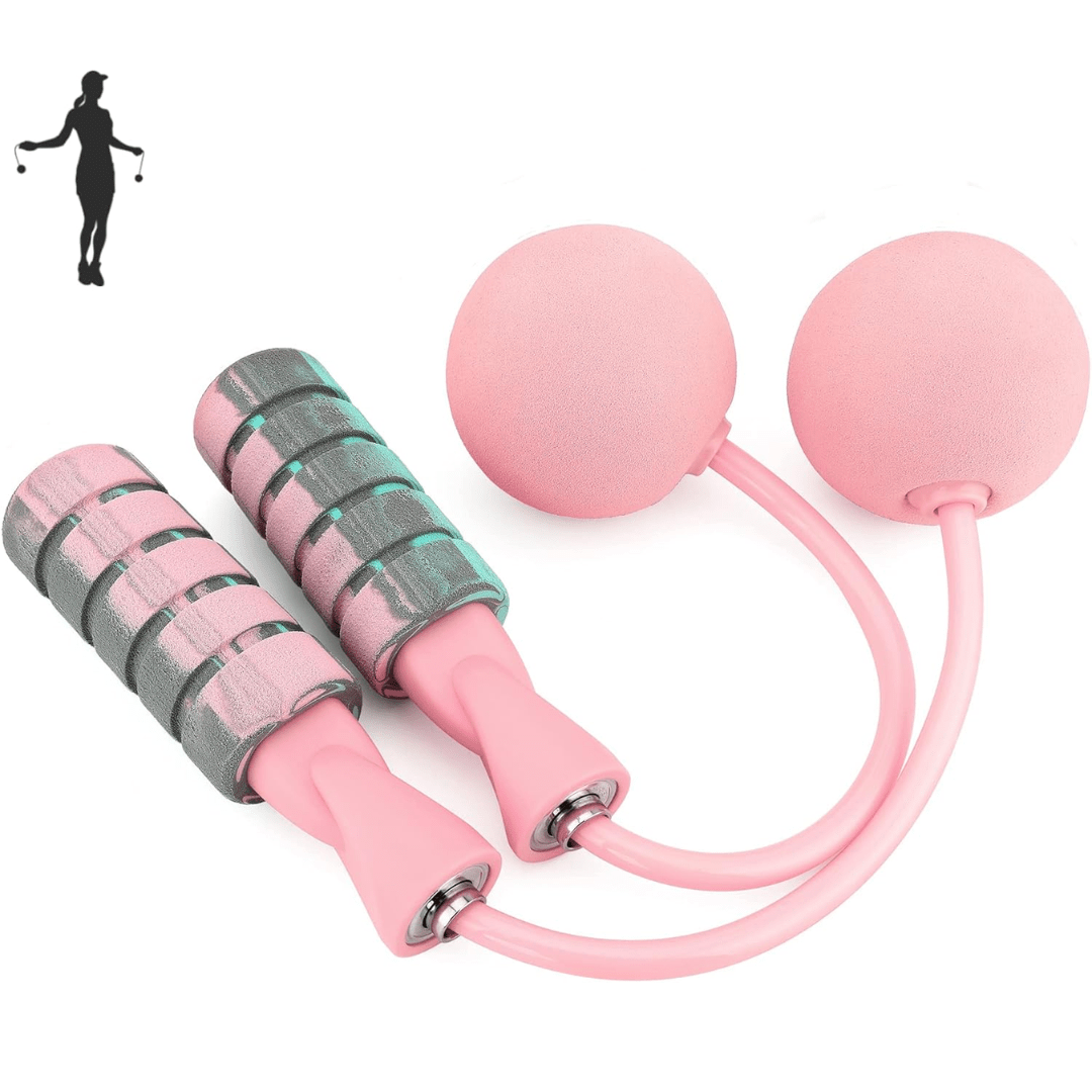 Pavoco Springseile Rosa Innovatives Springseil für Unisex kabellos gewichtete Fitness mit verstellbaren Gewichten