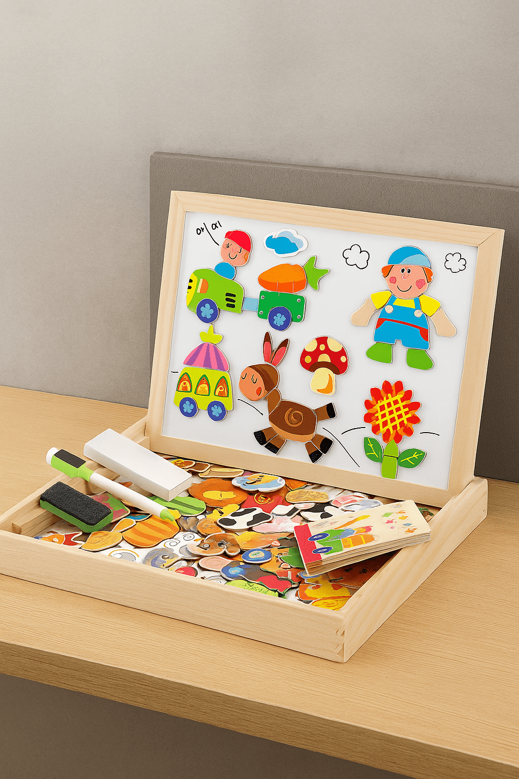 Pavoco Staffeleien Zoo | vielseitige 2-in-1 Zeichentafel für Kinder robust