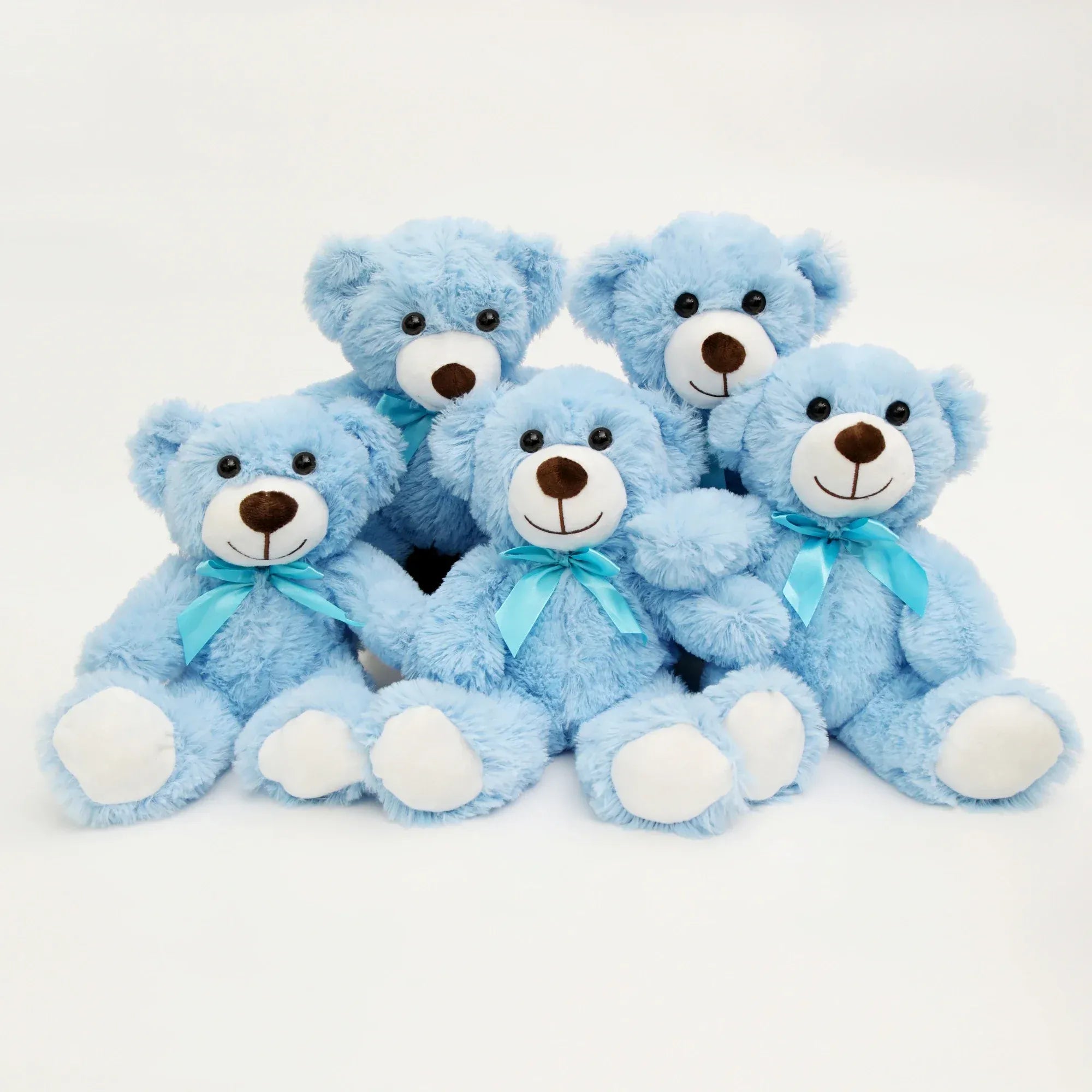 Pavoco Stofftiere & Plüschspielzeug 5 Stück Blau / 35cm Weiche Kuscheltiere für Kinder 5er Set aus Plüsch ideal zum Spielen und Kuscheln