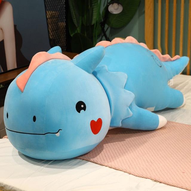 Pavoco Stofftiere & Plüschspielzeug 78 cm / Blau Kawaii Jumbo Plüschdinosaurier für Kinder weich bunt umarmbar Kuscheltier