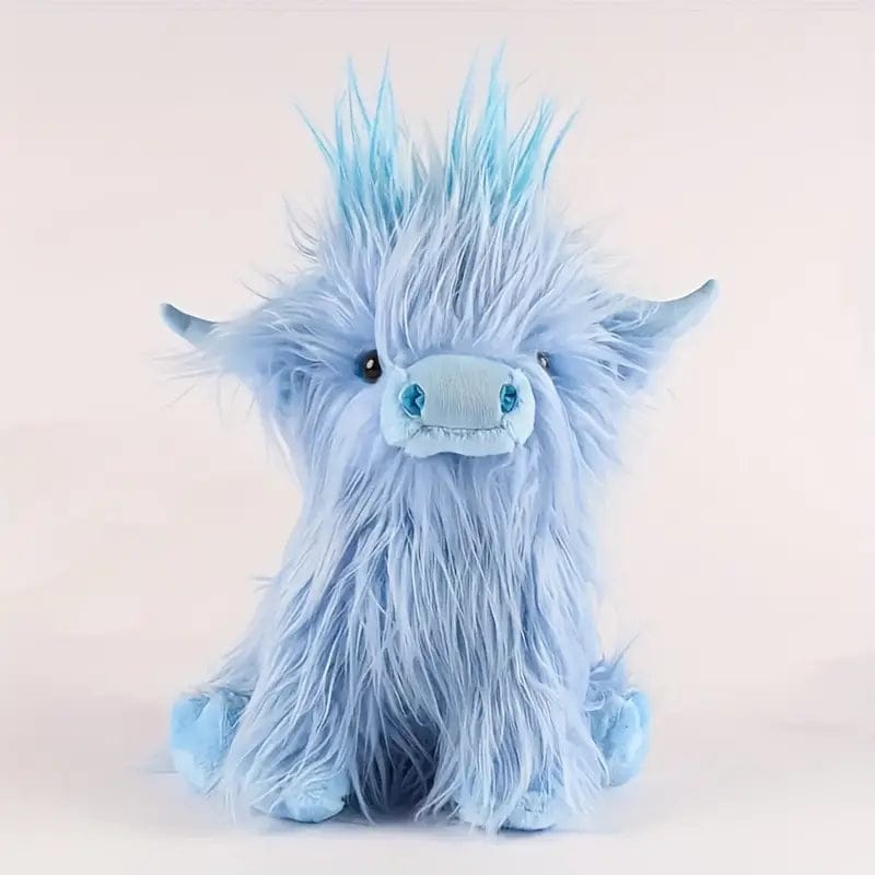 Pavoco Stofftiere & Plüschspielzeug Blau Kuscheliges Hochlandrind Plüschtier für Kinder weich detailreich Geschenkidee