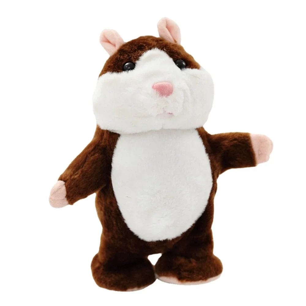Pavoco Stofftiere & Plüschspielzeug Hamster - dunkelbraun Interaktives Kuscheltier für Kinder sprechend singend weich