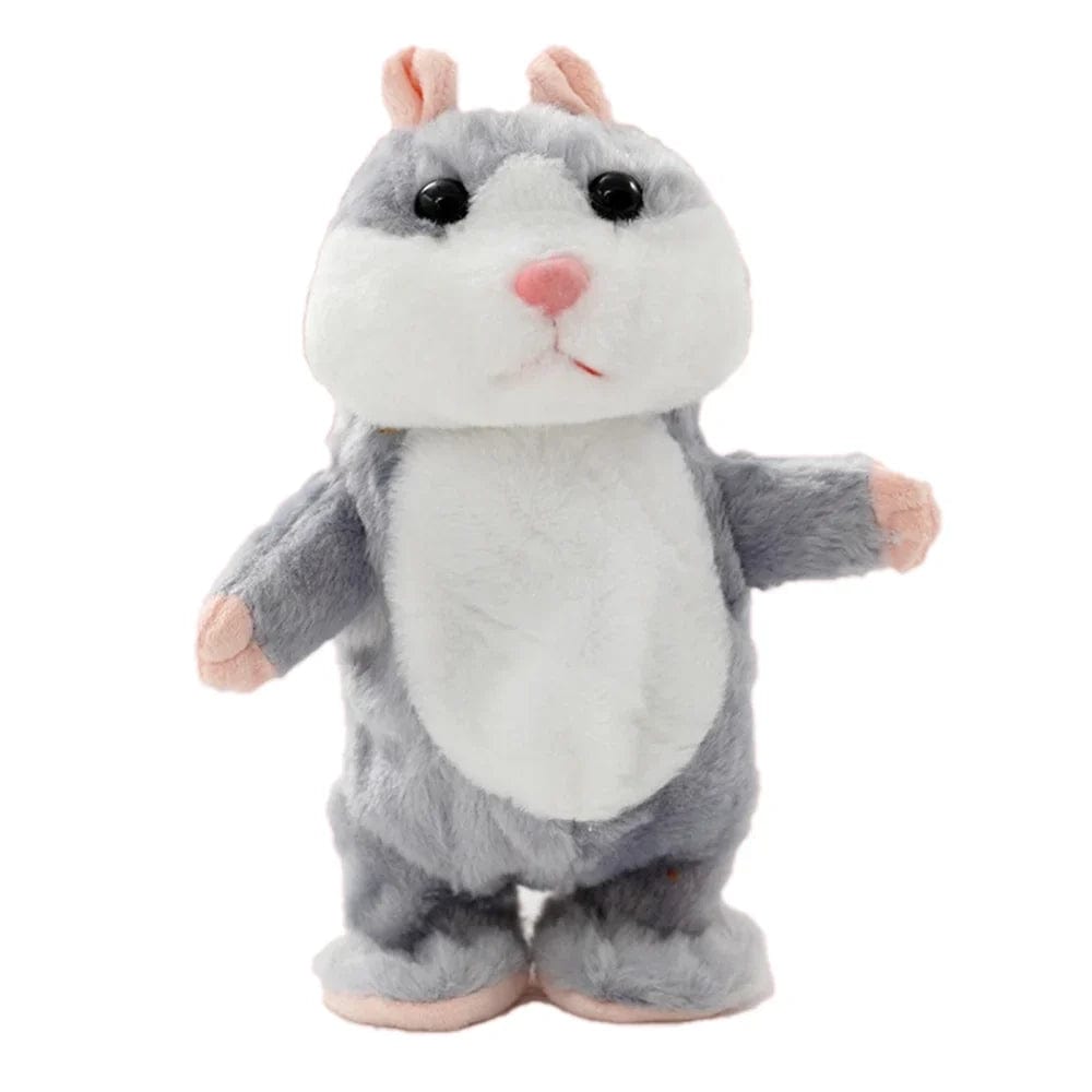 Pavoco Stofftiere & Plüschspielzeug Hamster - grau Interaktives Kuscheltier für Kinder sprechend singend weich