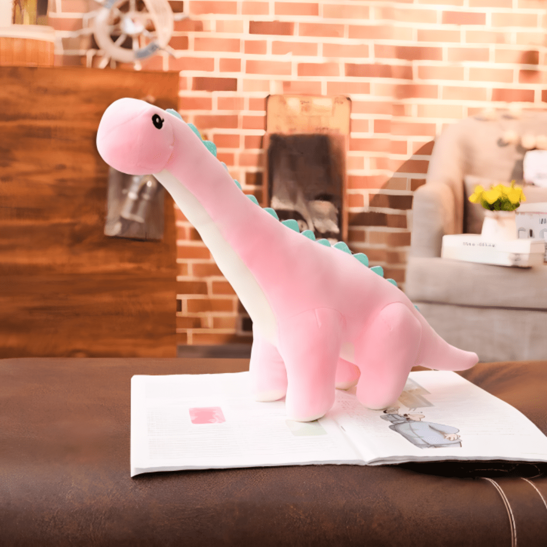 Pavoco Stofftiere & Plüschspielzeug Rosa / 35cm Weiches Plüschspielzeug für Kinder Dinosaurier langlebig kuschelig pflegeleicht