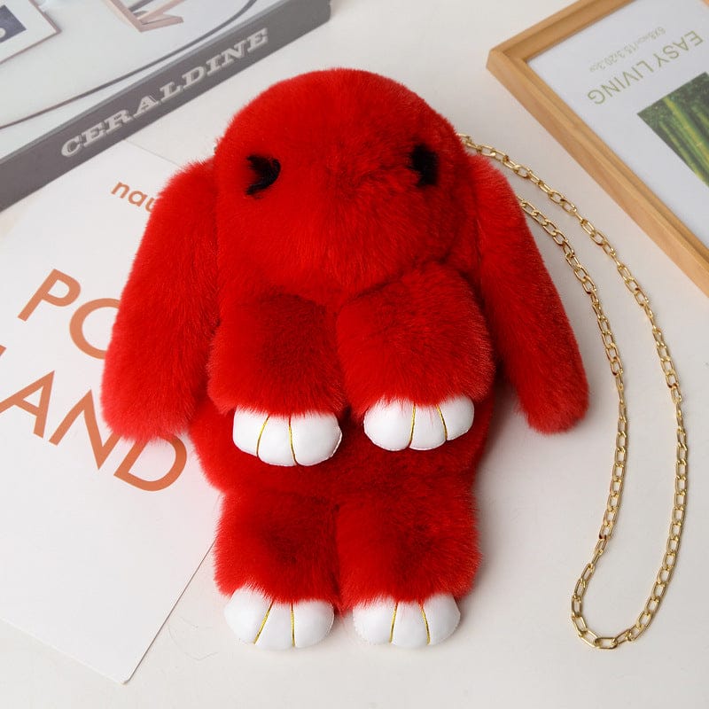 Pavoco Stofftiere & Plüschspielzeug Rot Weiche Kindertasche für Kinder Plüsch Kaninchen niedlich vielseitig