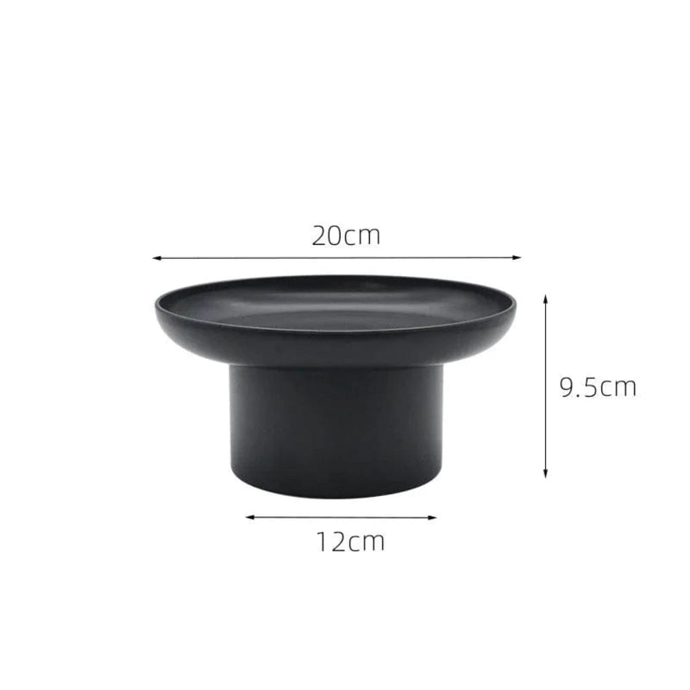 Pavoco Tabletts Rund Klein Schwarz Stilvolles Acryl-Tablett für Unisex modern vielseitig dekorativ