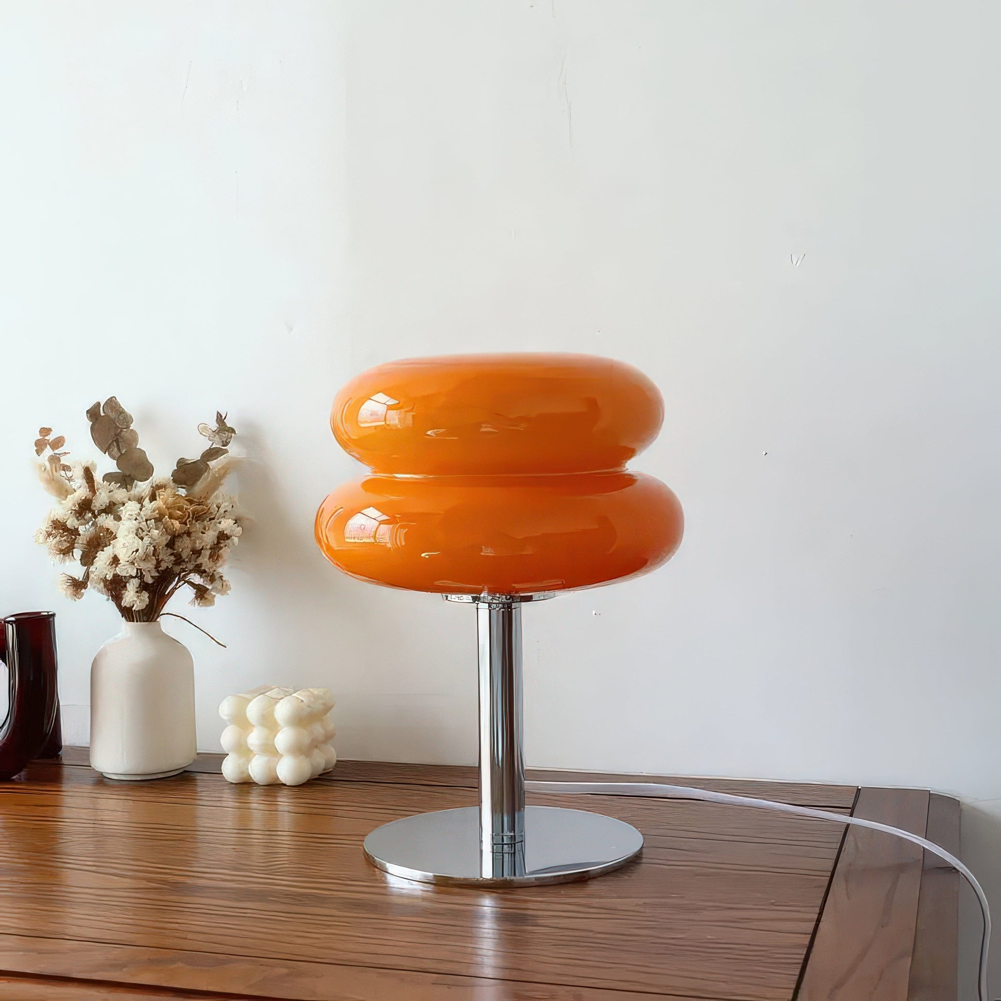 Pavoco Tischlampen Orange Serene | dimmbare Tischlampe für Home modern