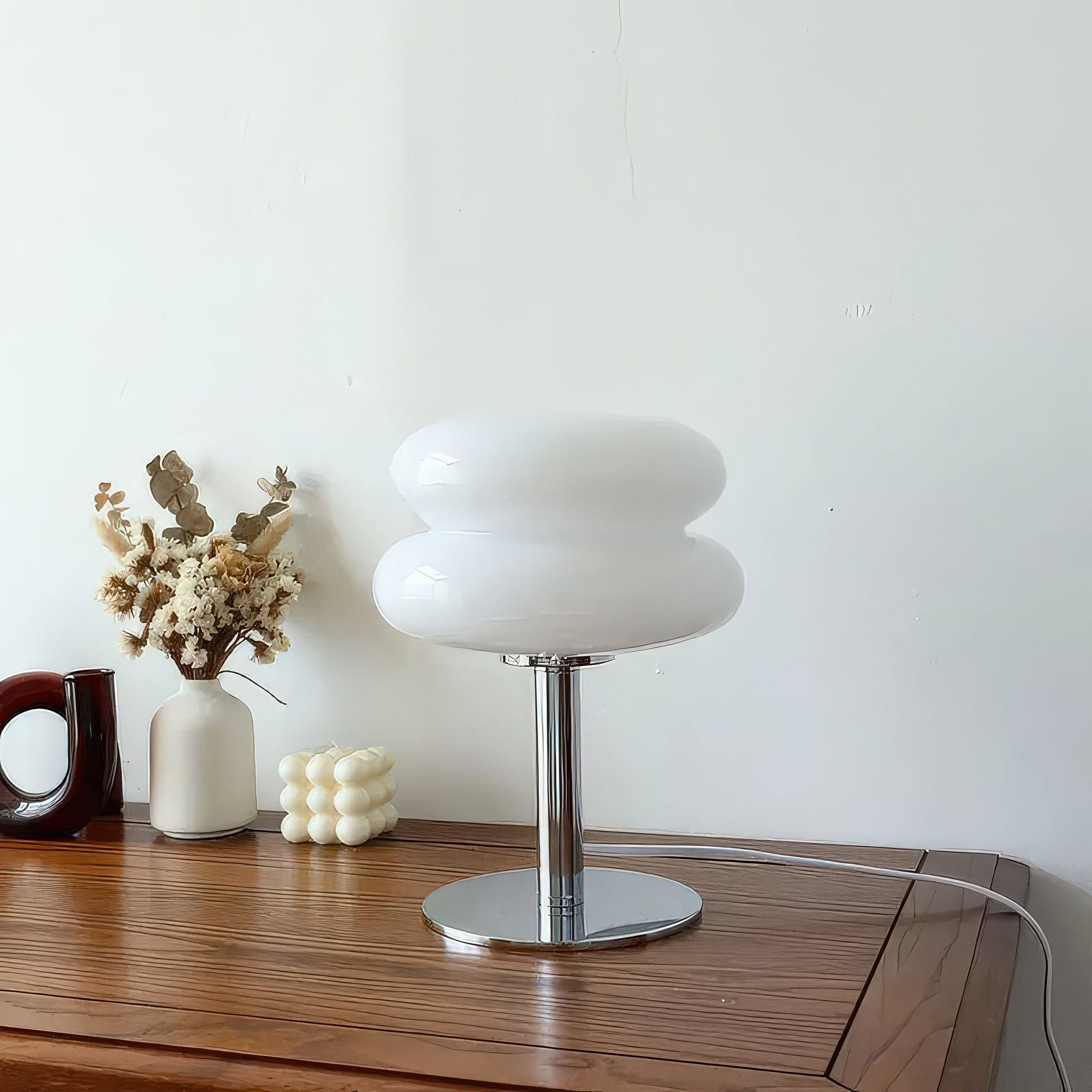 Pavoco Tischlampen Weiß Serene | dimmbare Tischlampe für Home modern