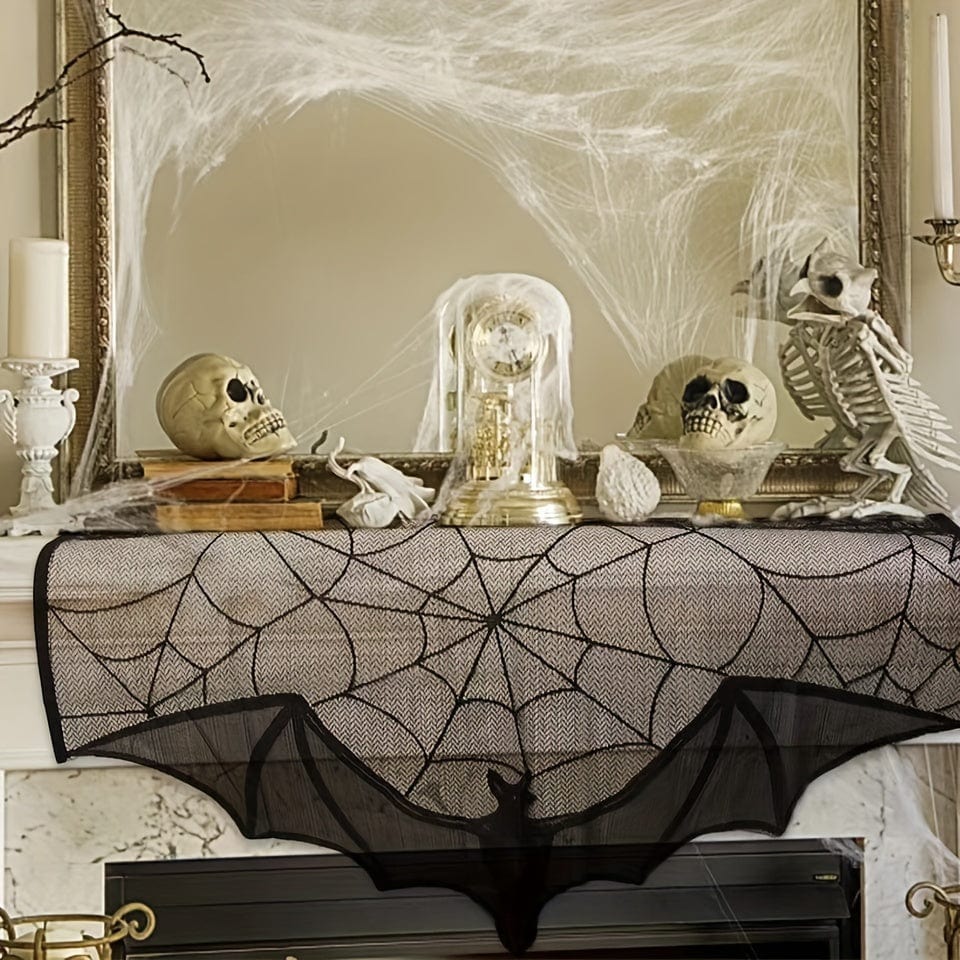Pavoco Tischläufer Default Eleganter Tischläufer für Damen Halloween schwarz