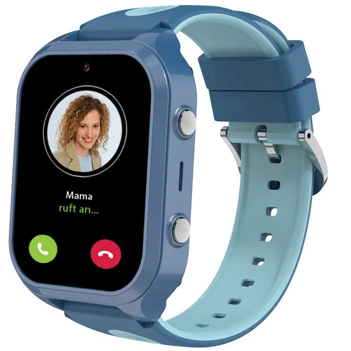 Pavoco Tragbare Technologie Blau Sicherheits Smartwatch für Kinder GPS Kommunikation SOS Funktion