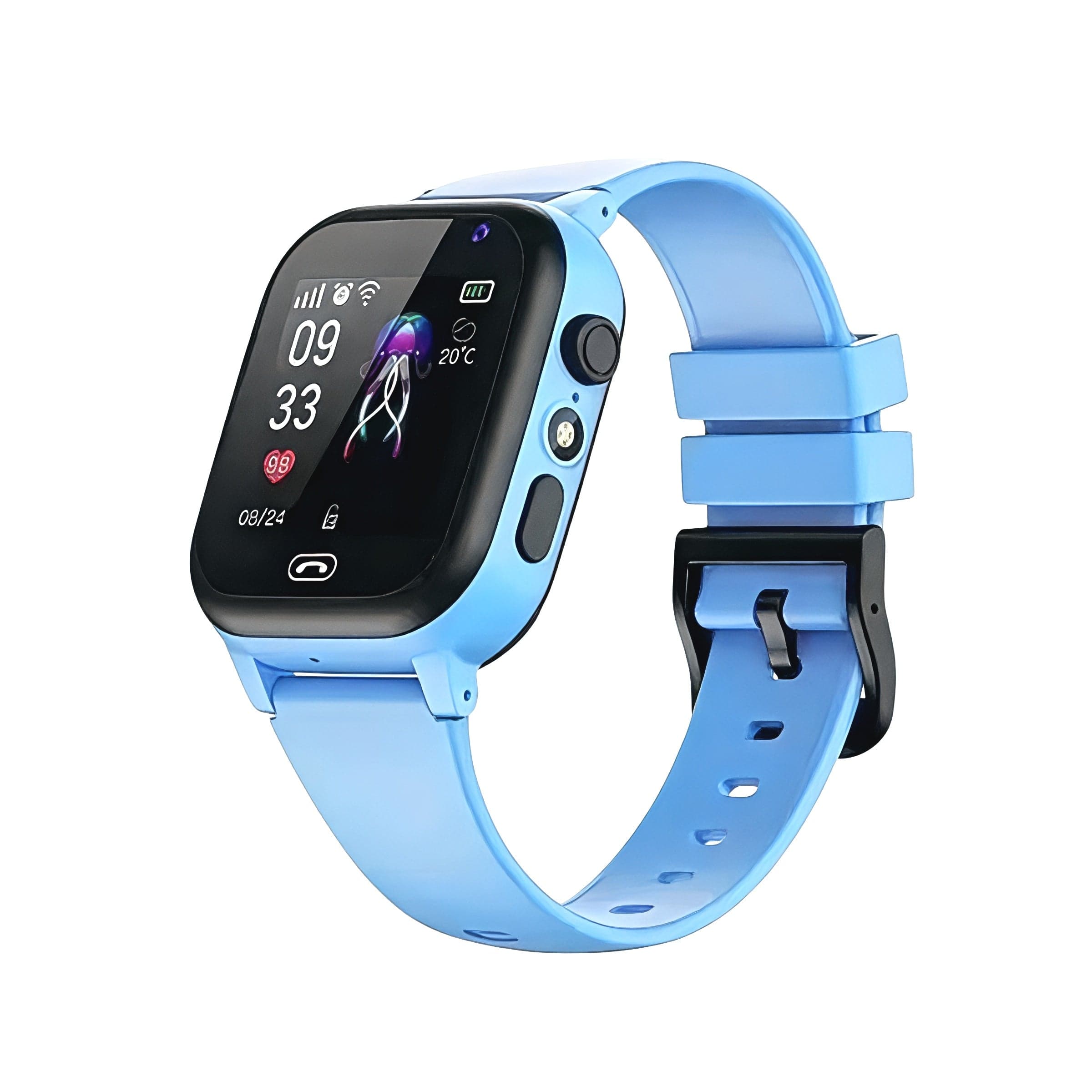 Pavoco Tragbare Technologie Blau Wasserdichte Kinder Smartwatch für Kinder mit GPS 4G Kamera und Aktivitäts-Tracker