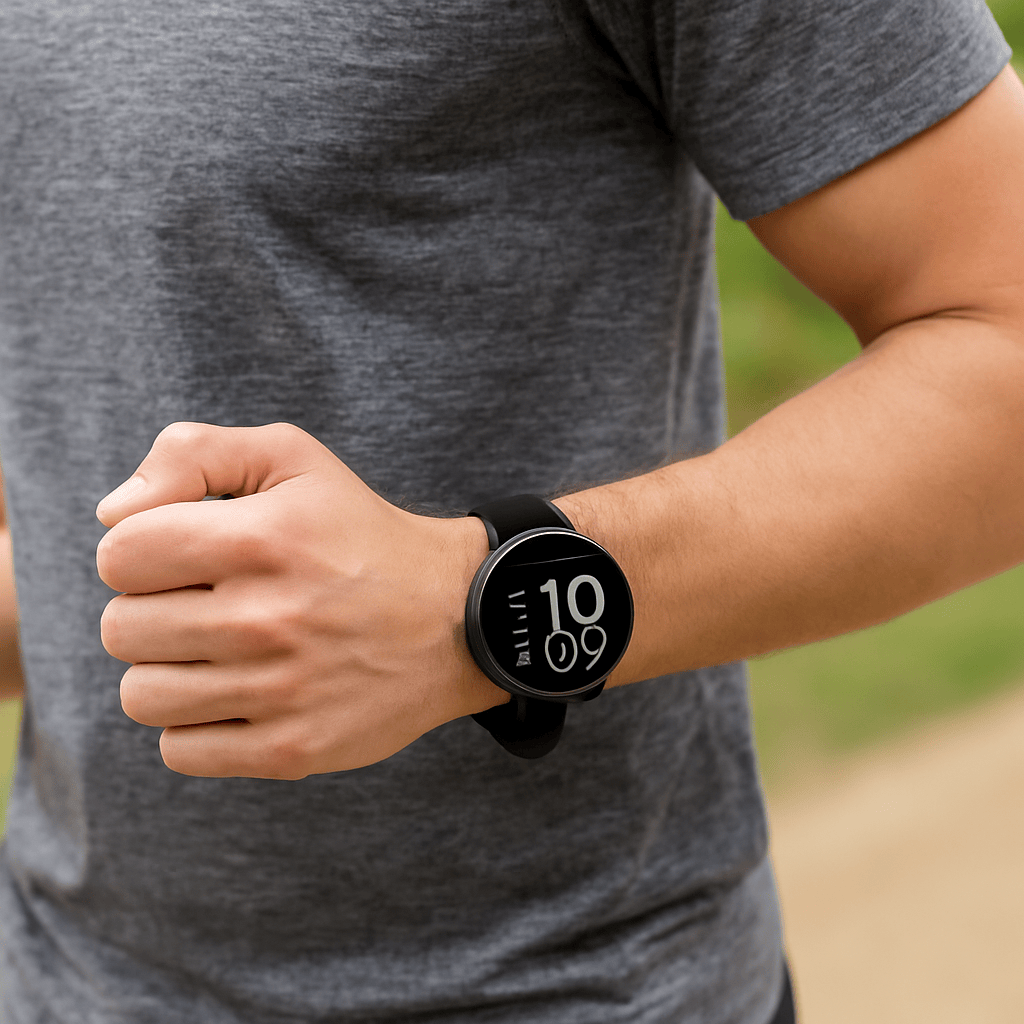 Pavoco Tragbare Technologie Default Elegante Smartwatch für Unisex Fitness Tracking IP67 wasserfest mit Touchscreen