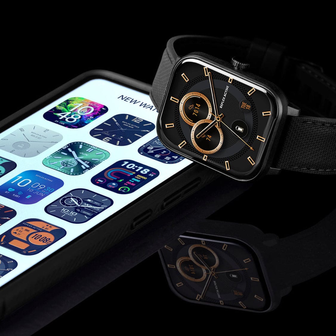 Pavoco Tragbare Technologie Default Elegante Smartwatch für Unisex mit GPS AMOLED-Display Fitness Tracker über 100 Sportmodi