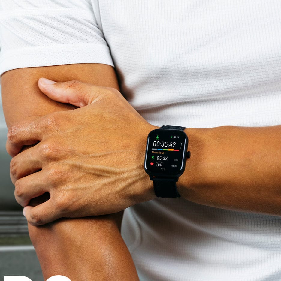 Pavoco Tragbare Technologie Default Elegante Smartwatch für Unisex mit GPS AMOLED-Display Fitness Tracker über 100 Sportmodi