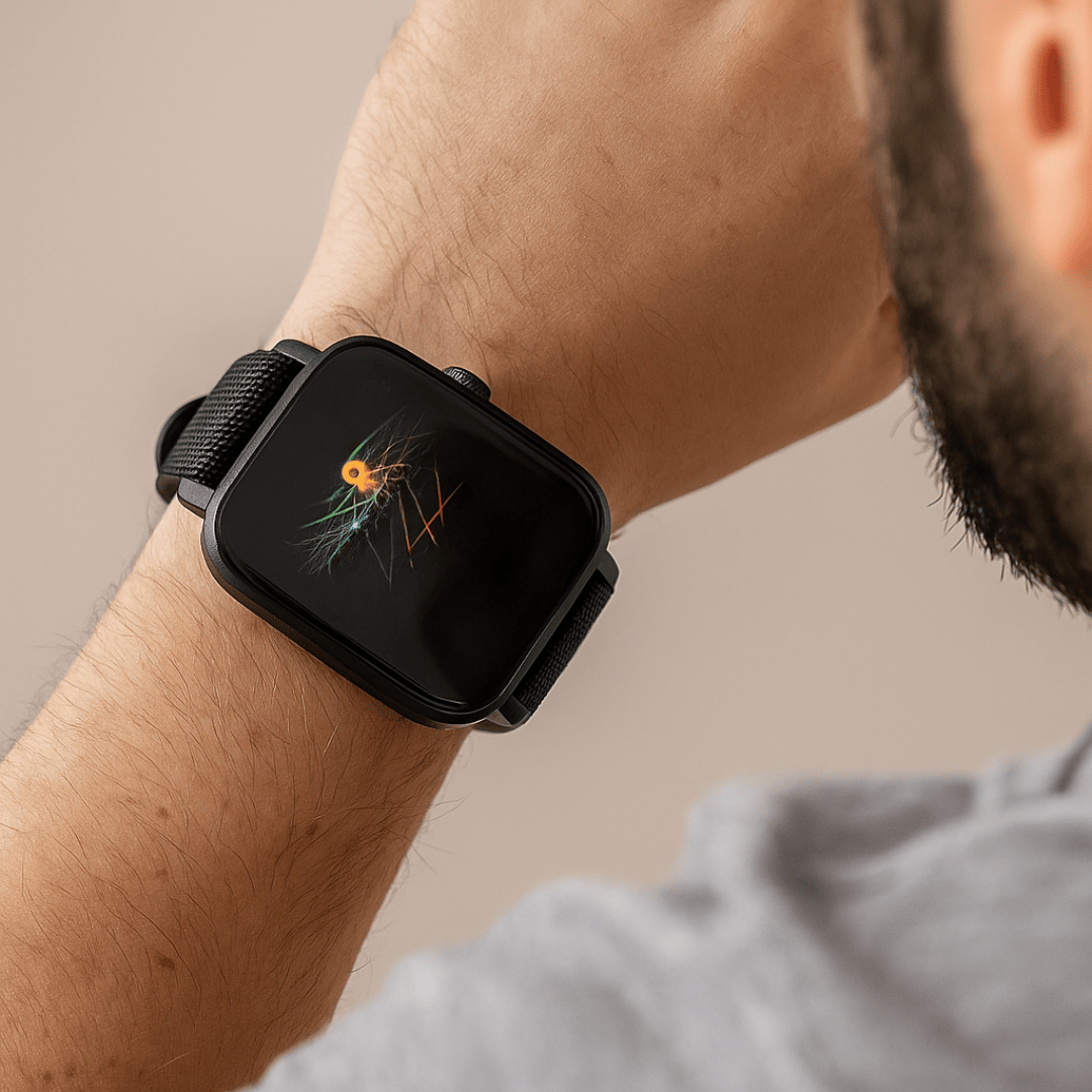 Pavoco Tragbare Technologie Default Elegante Smartwatch für Unisex mit GPS AMOLED-Display Fitness Tracker über 100 Sportmodi