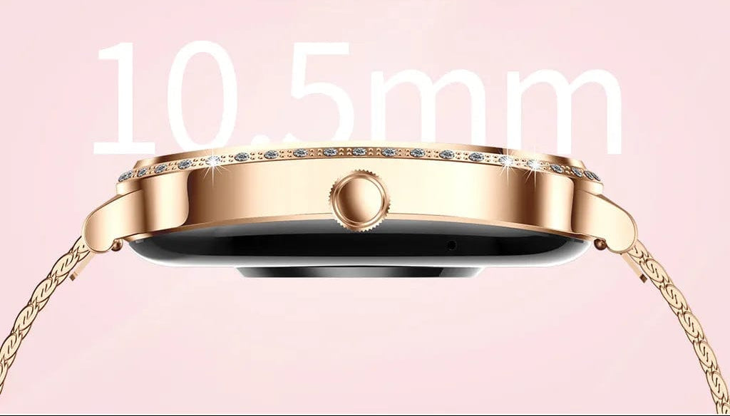 Pavoco Tragbare Technologie Elegante Smartwatch für Unisex gebogen AMOLED Display Fitness Gesundheitsfunktionen