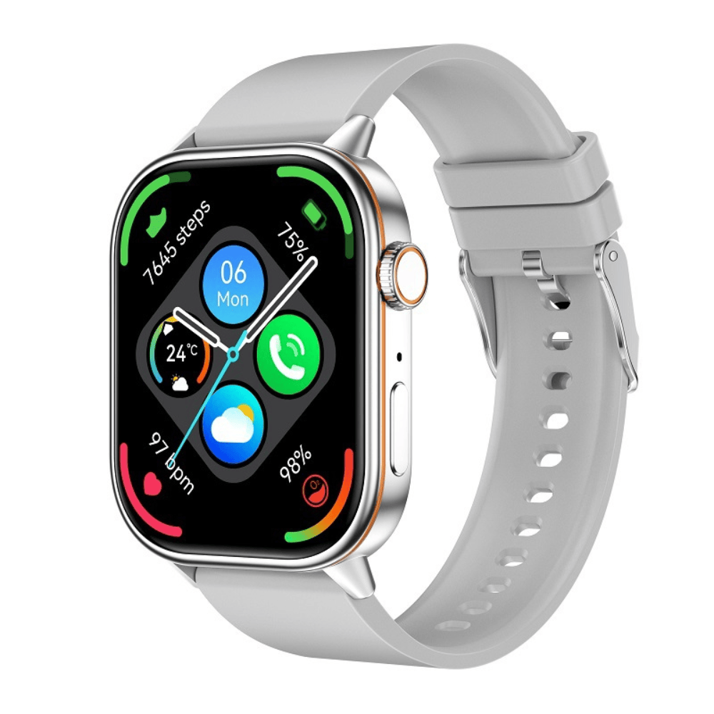 Pavoco Tragbare Technologie Elegante Smartwatch für Unisex wasserdicht mit Silikonarmband Fitness Tracker