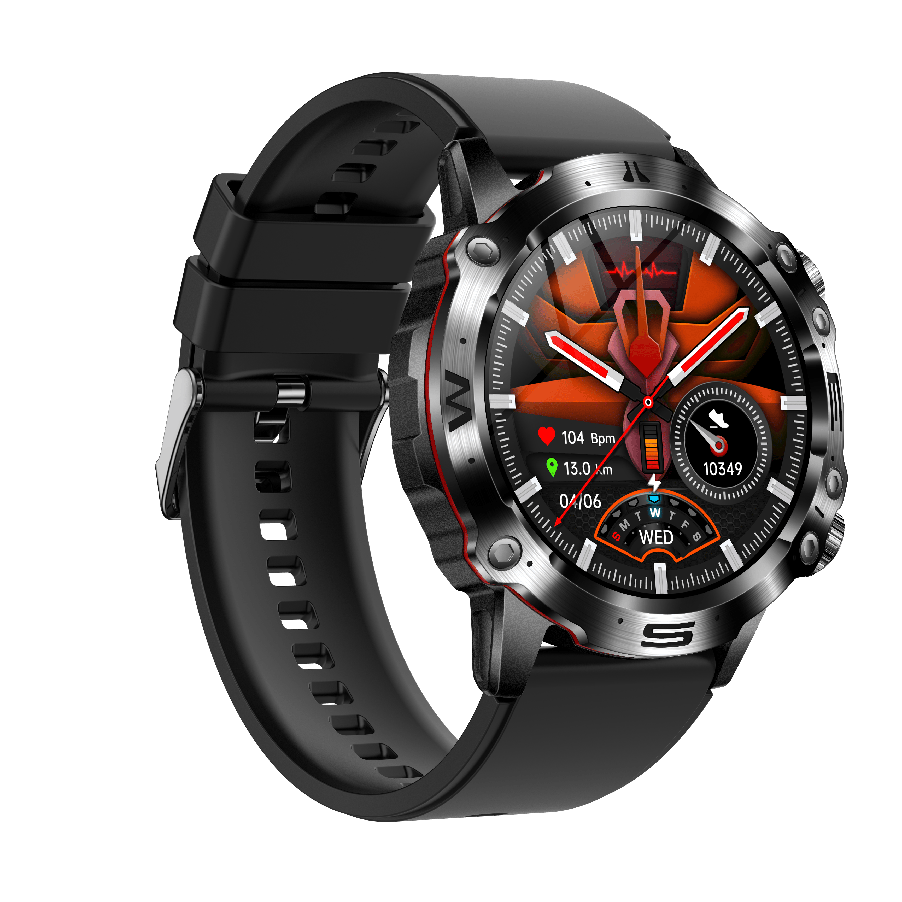 Pavoco Tragbare Technologie Fortschrittliche Smartwatch für Unisex mit Gesundheitsfunktionen und Bluetooth