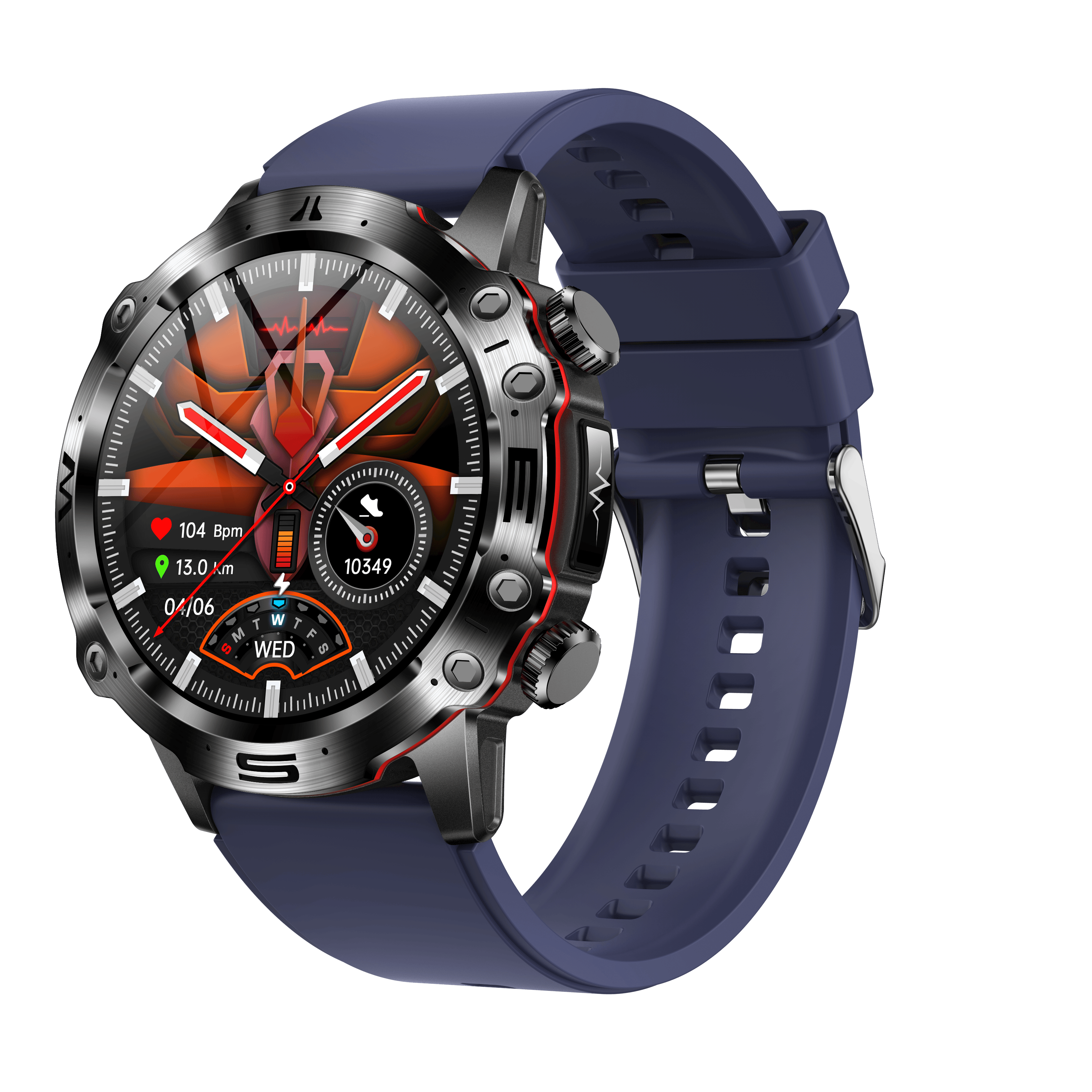 Pavoco Tragbare Technologie Fortschrittliche Smartwatch für Unisex mit Gesundheitsfunktionen und Bluetooth