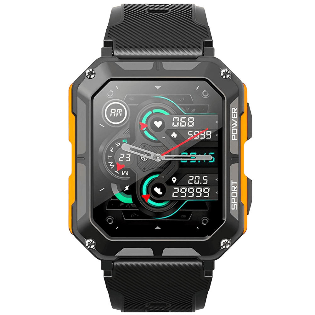 Pavoco Tragbare Technologie Robuste Multifunktionsuhr für Herren IP68 wasserdicht Bluetooth 5.0 Sport