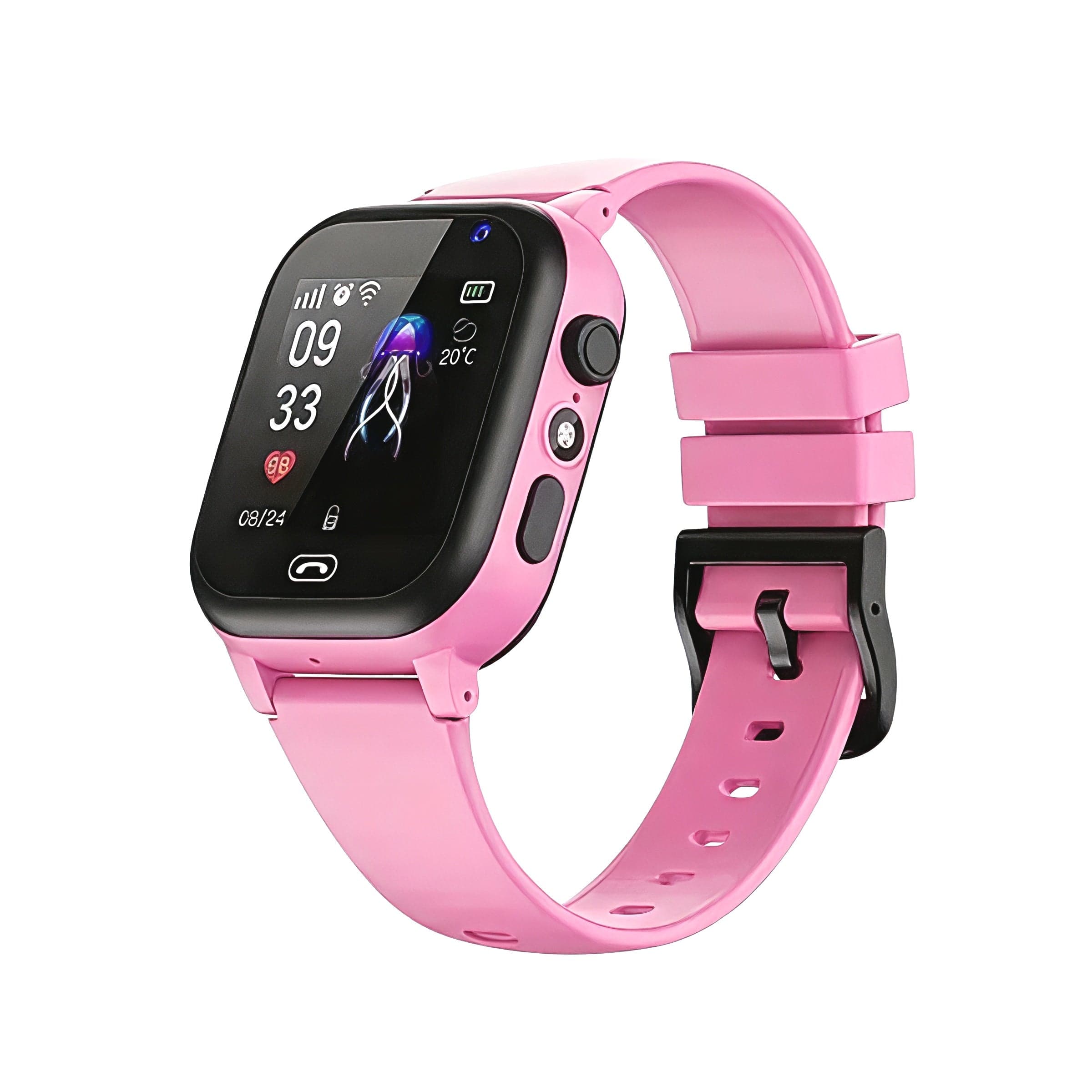 Pavoco Tragbare Technologie Rosa Wasserdichte Kinder Smartwatch für Kinder mit GPS 4G Kamera und Aktivitäts-Tracker