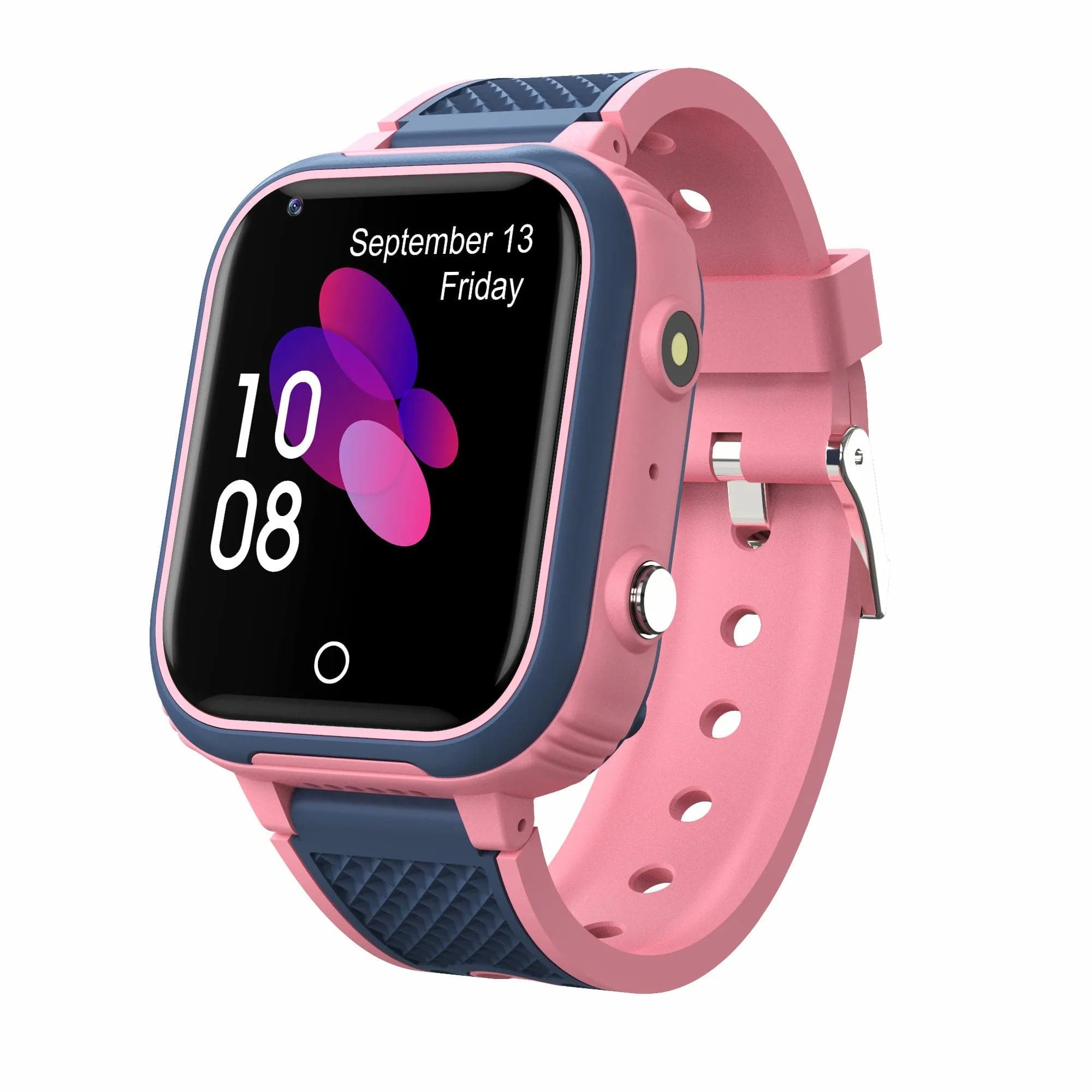 Pavoco Tragbare Technologie Rosa Wasserdichte Smartwatch für Kinder mit GPS Telefonfunktion Schrittzähler 4G