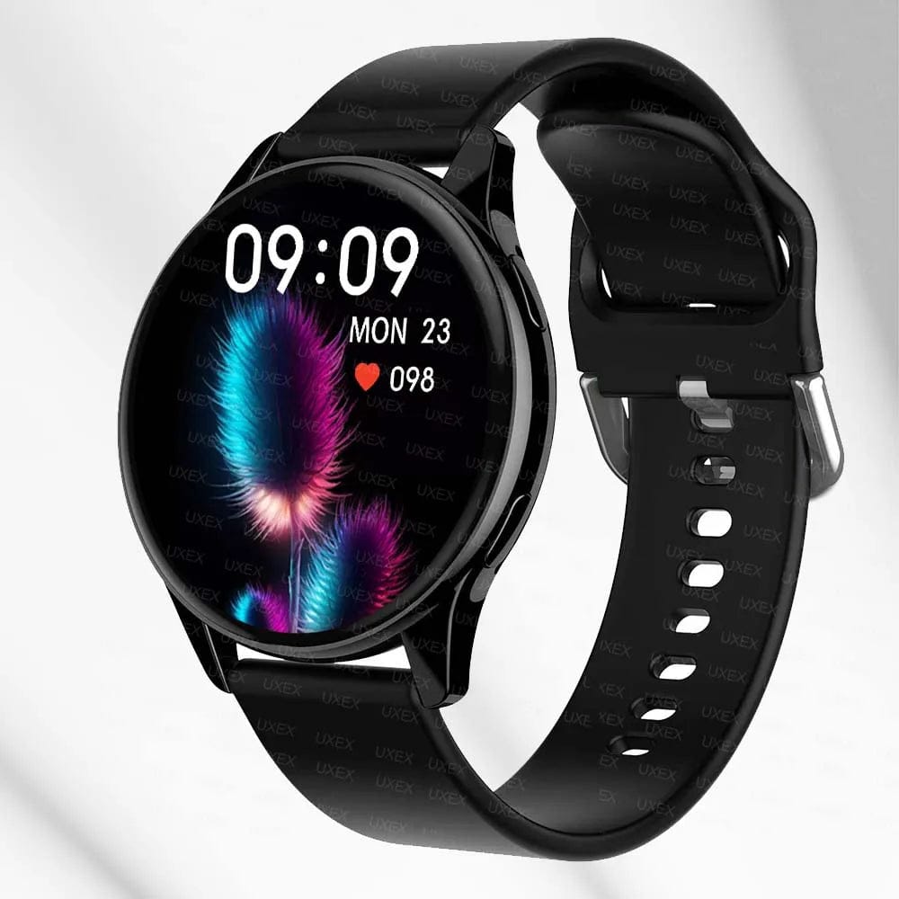 Pavoco Tragbare Technologie Schwarz - Silikonband Elegante Smartwatch für Damen stilvoll vielseitig Gesundheitsüberwachung 100 Sportarten