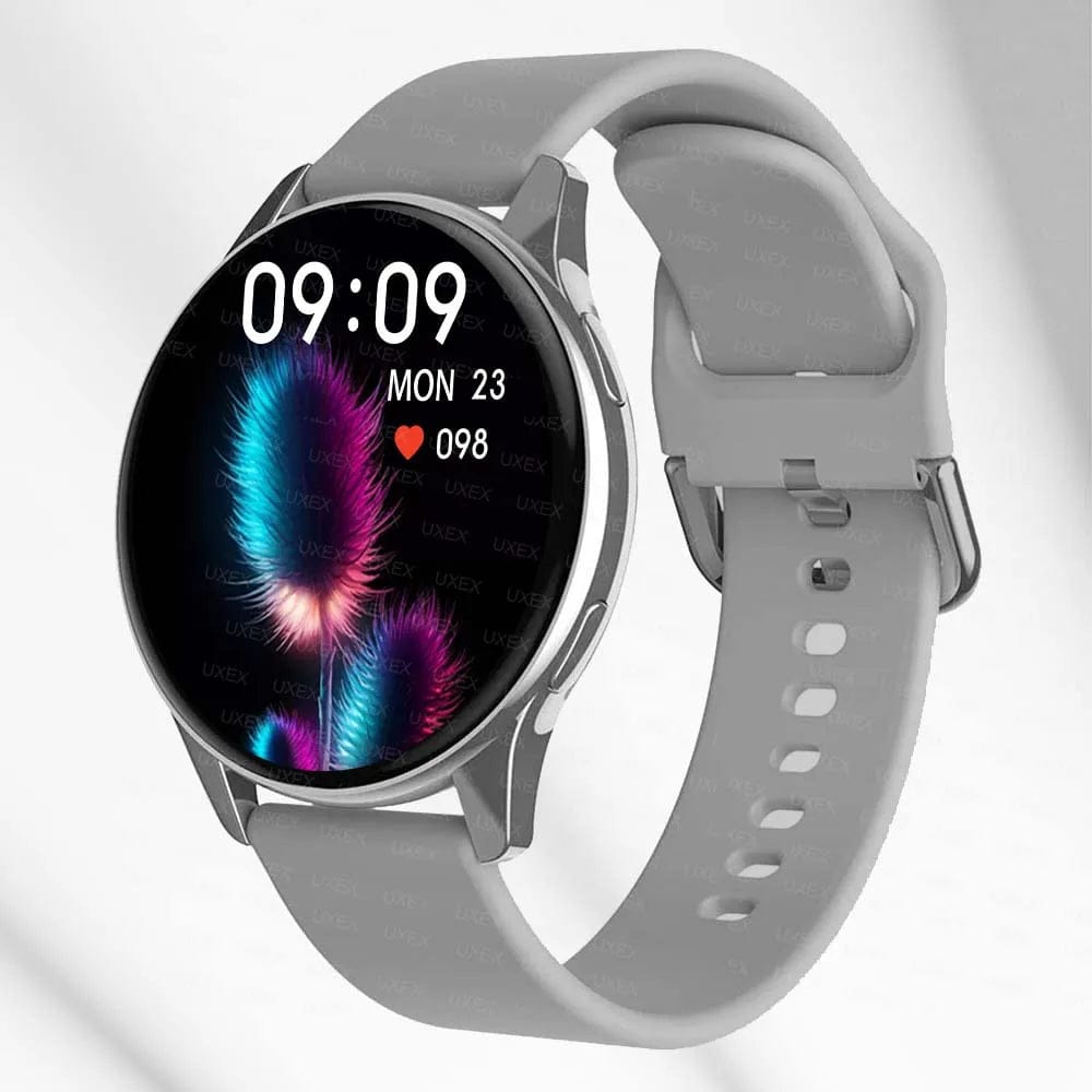 Pavoco Tragbare Technologie Silber - Silikonband Elegante Smartwatch für Damen stilvoll vielseitig Gesundheitsüberwachung 100 Sportarten