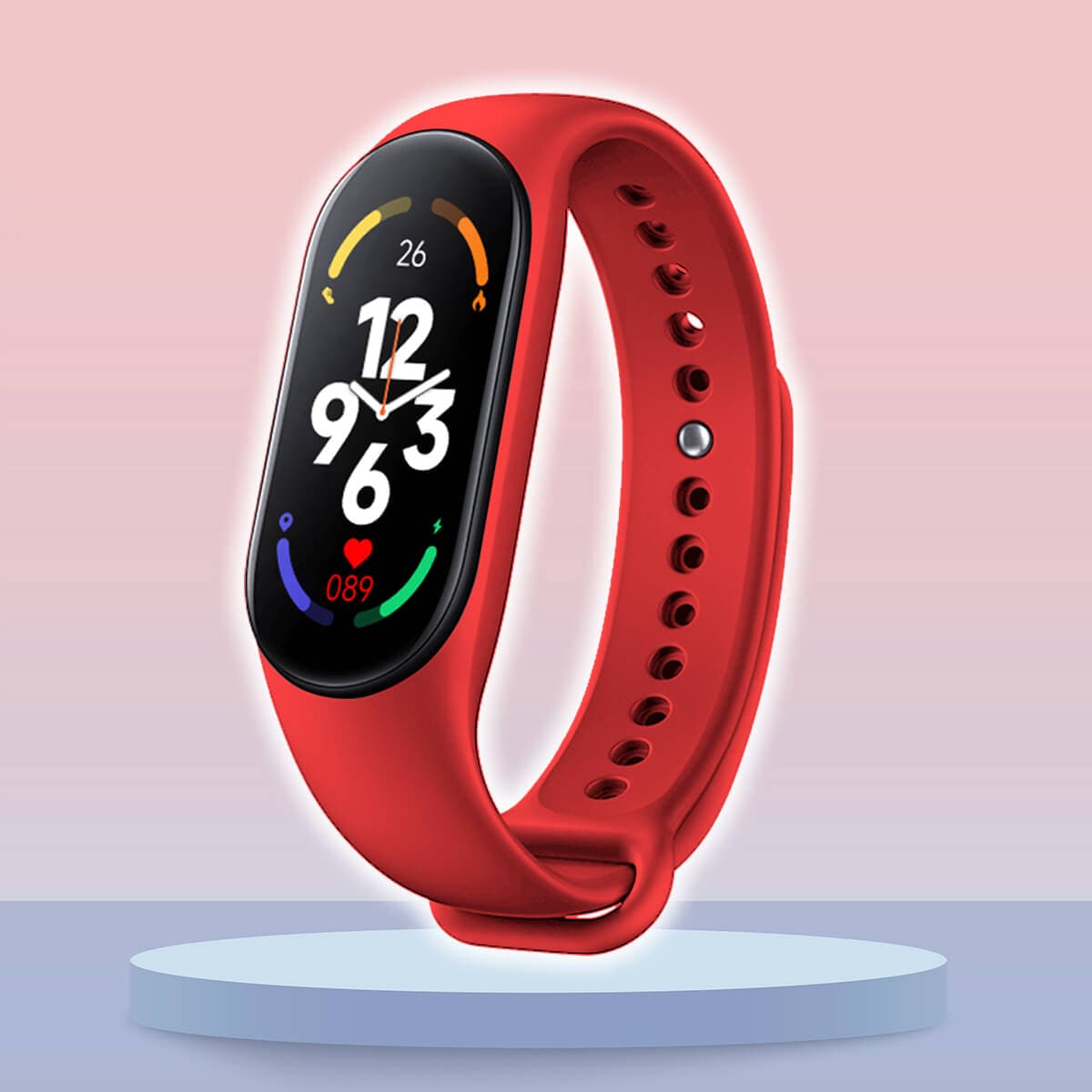 Pavoco Tragbare Technologie Süßes Rot Bunte Kinder Smartwatch mit GPS für Kinder Fitness Tracking und Gesundheit