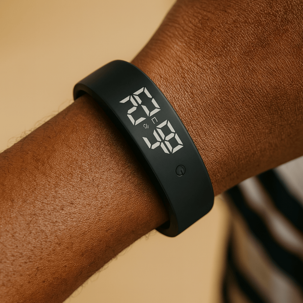 Pavoco Tragbare Technologie Wasserdichte Smartwatch für Unisex Fitness-Tracker leicht mit Temperaturüberwachung