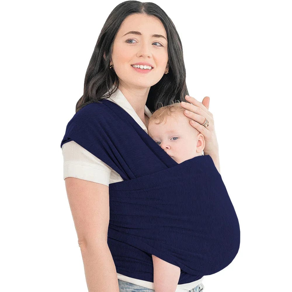 Pavoco Tragetücher Dunkelblau Ergonomische Babytrage für Eltern atmungsaktiv verstellbar von Geburt bis Kleinkind