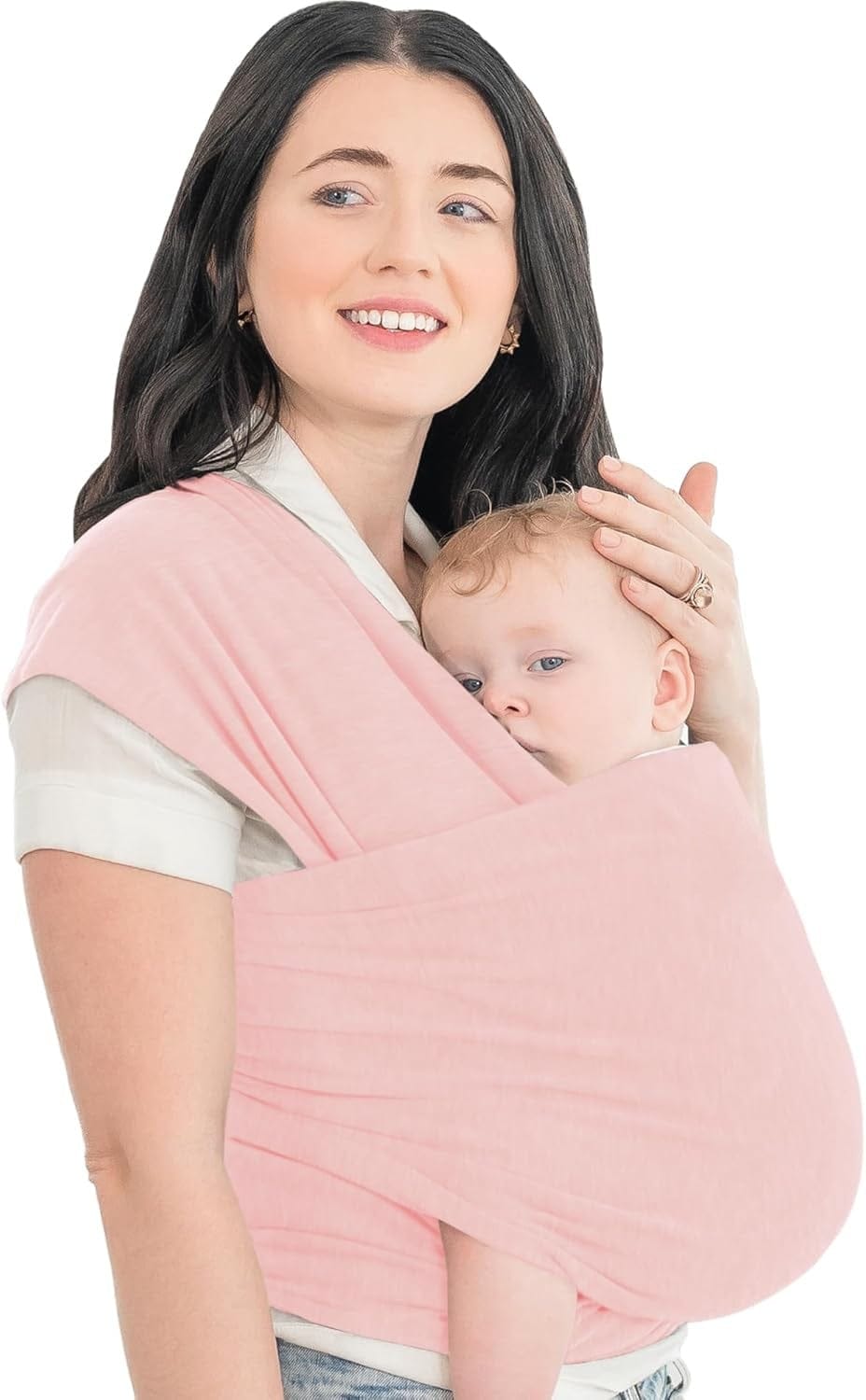 Pavoco Tragetücher Rosa Ergonomische Babytrage für Eltern atmungsaktiv verstellbar von Geburt bis Kleinkind
