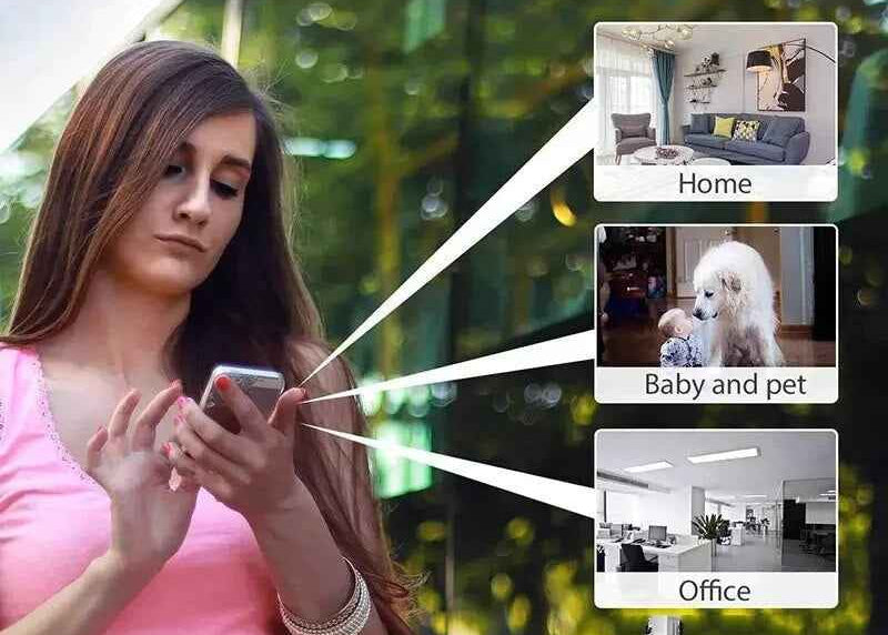 Pavoco Überwachungskameras Kompakte Überwachungskamera für Unisex WLAN Nachtsicht Bewegungserkennung 1080p