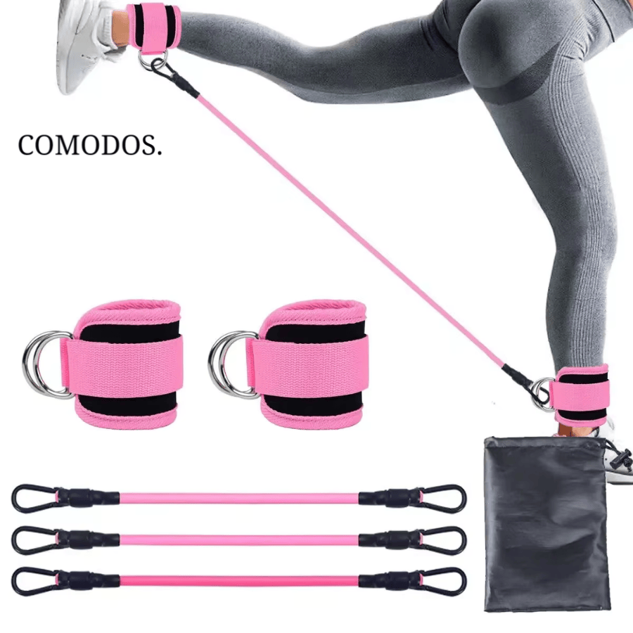 Pavoco Übungsbänder Rosa Kompakte Trainingsbänder für Unisex Fitness tragbar vielseitig effektiv