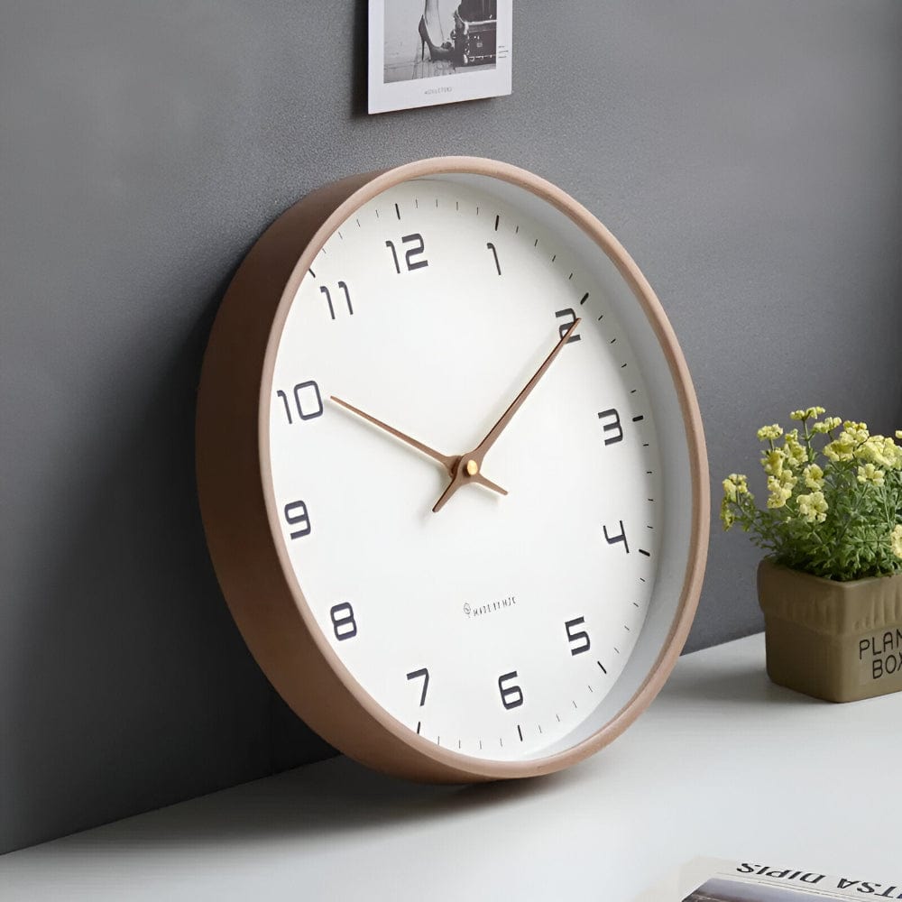 Pavoco Uhren Elegante Wanduhr für Unisex Holz modern minimalistisch vielseitig
