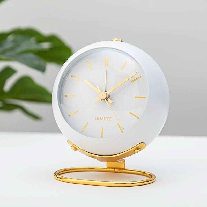 Pavoco Uhren Geräuschloser Retro Wecker für Unisex mit Nachtlampe Vintage Design kompakt