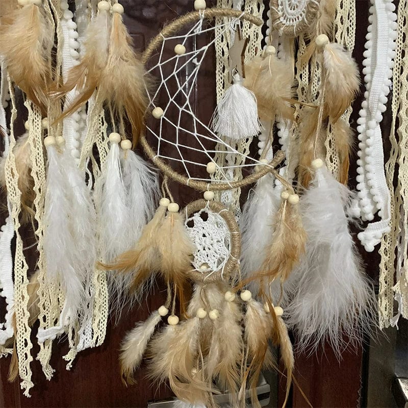 Pavoco Wandbehänge Handgefertigtes Boho Wanddeko Set für Unisex aus Baumwollseil 5-teilig Wohnzimmer Schlafzimmer