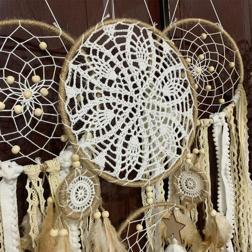 Pavoco Wandbehänge Handgefertigtes Boho Wanddeko Set für Unisex aus Baumwollseil 5-teilig Wohnzimmer Schlafzimmer