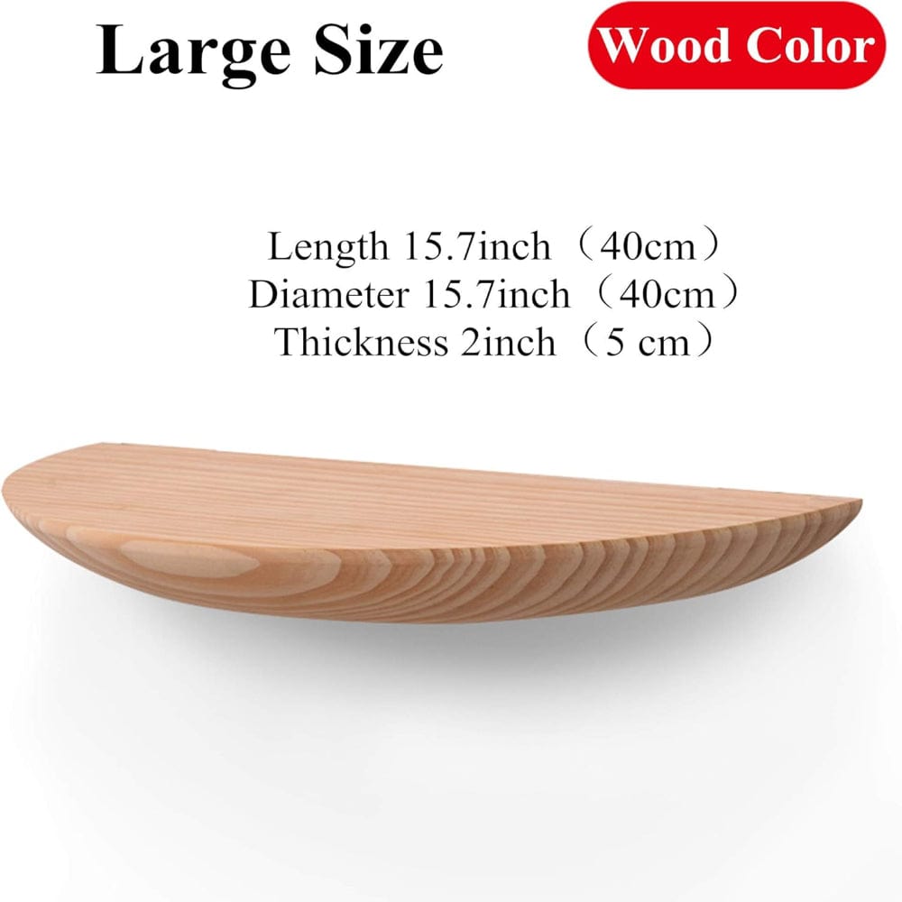 Pavoco Wandregale Große Holzfarbe Elegantes Wandregal für Unisex aus Holz skulptural modern