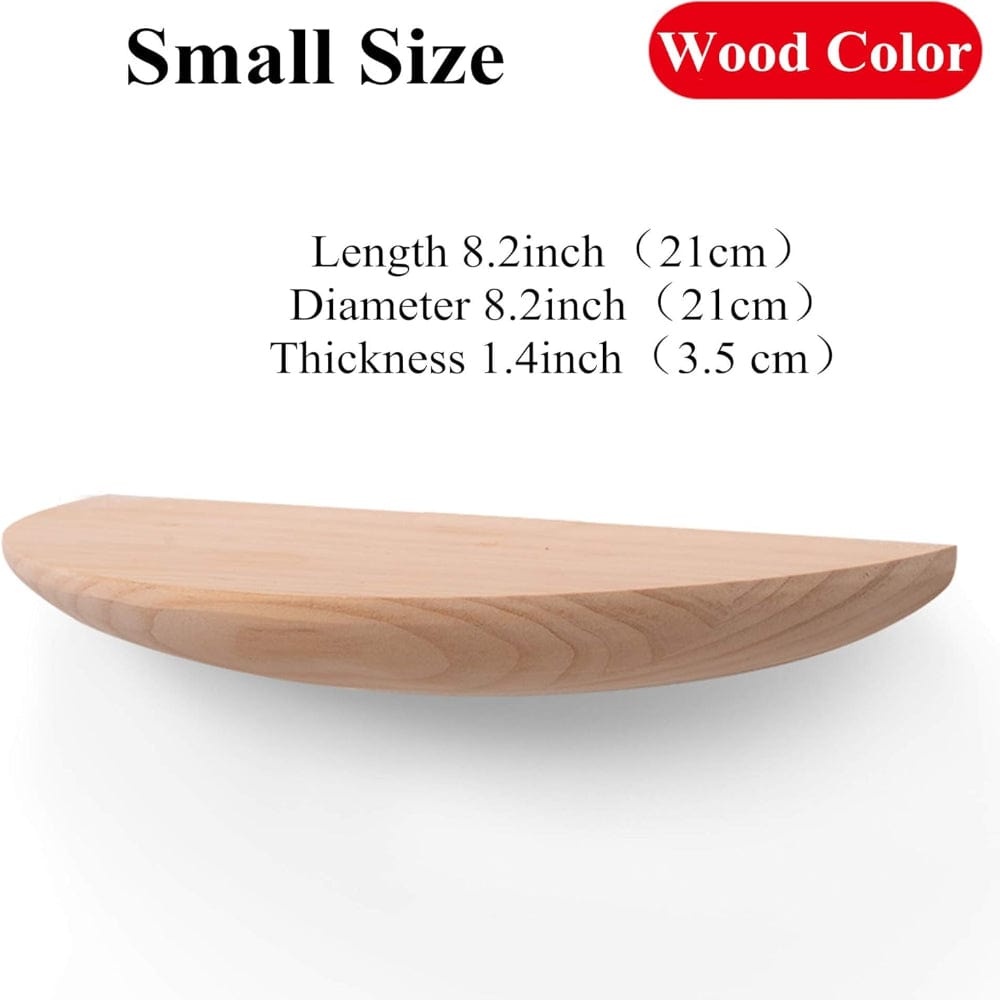 Pavoco Wandregale Kleine Holzfarbe Elegantes Wandregal für Unisex aus Holz skulptural modern