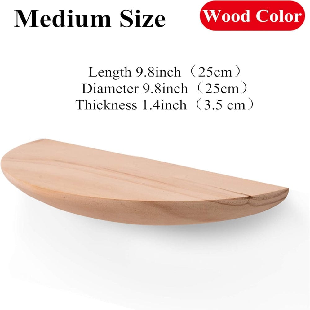 Pavoco Wandregale Mittlere Holzfarbe Elegantes Wandregal für Unisex aus Holz skulptural modern