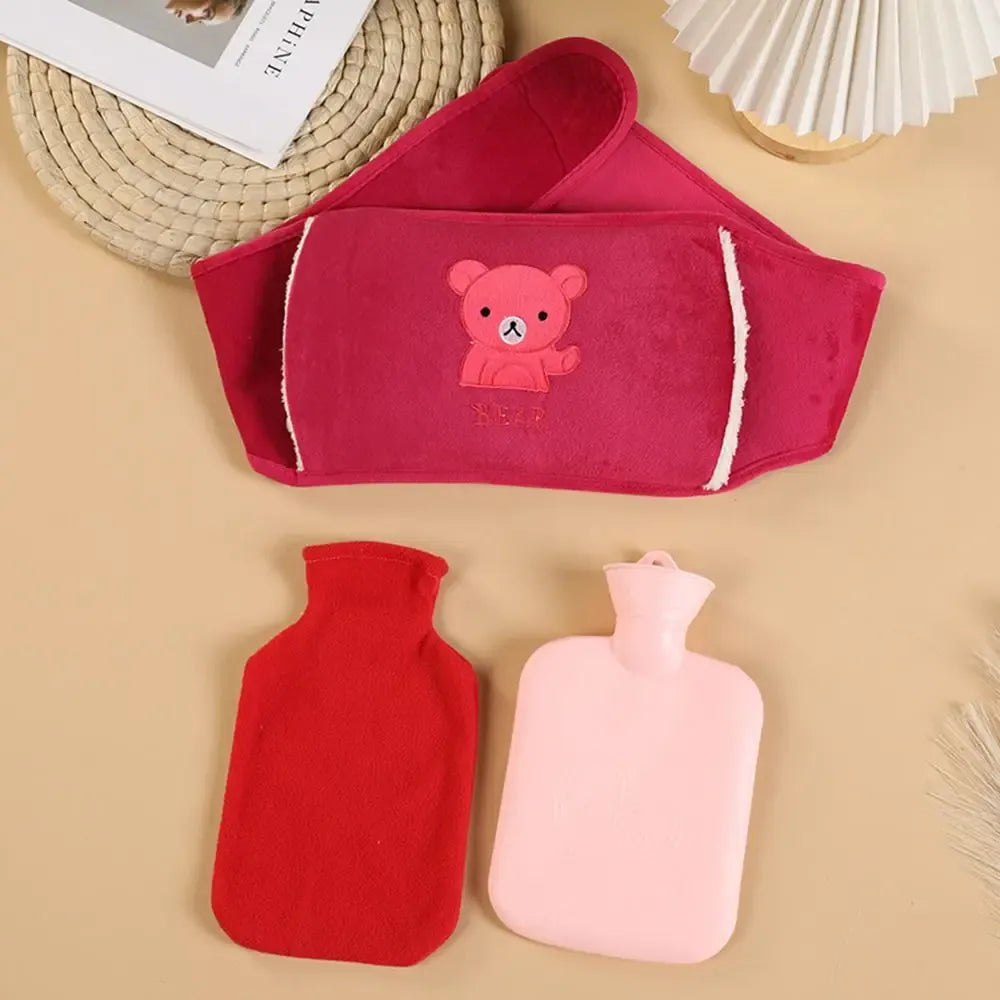 Pavoco Wärmekissen & -wickel 17 Niedlicher Wärmflaschengürtel für Kinder weich mit Plüschbezug ideal für kalte Tage