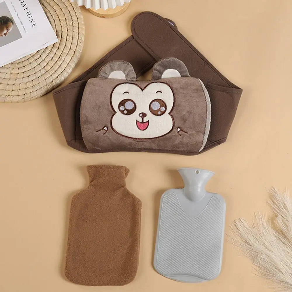 Pavoco Wärmekissen & -wickel 20 Niedlicher Wärmflaschengürtel für Kinder weich mit Plüschbezug ideal für kalte Tage