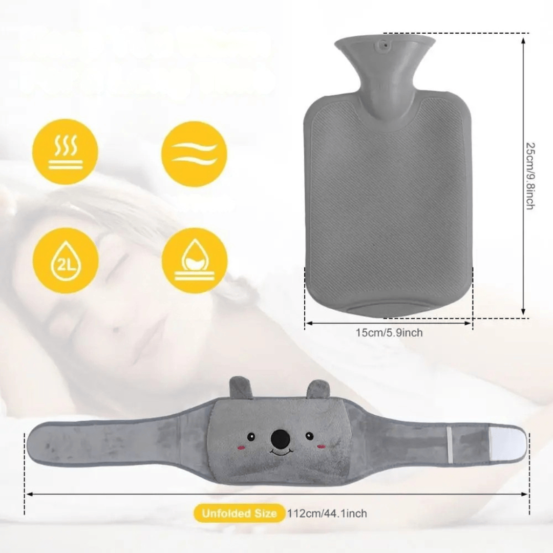 Pavoco Wärmekissen & -wickel Niedlicher Wärmflaschengürtel für Kinder weich mit Plüschbezug ideal für kalte Tage