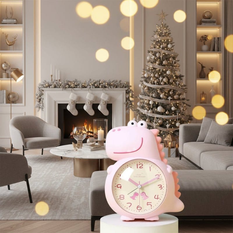 Pavoco Wecker Niedlicher Dinosaurier Wecker für Kinder sanftes Licht stressfreies Aufwachen