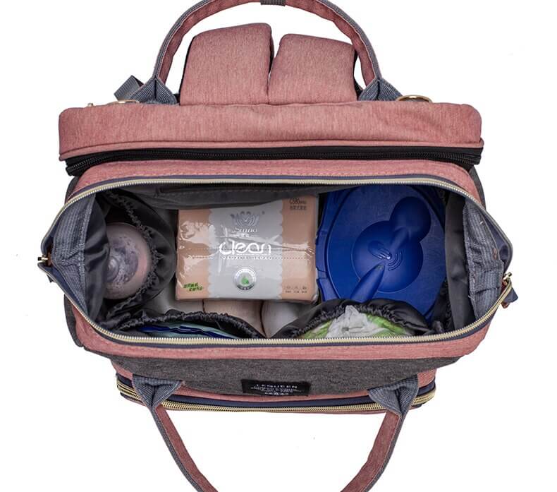 Pavoco Windeltaschen Multifunktionaler Rucksack für Eltern tragbares Babybett Wickeltasche wasserdicht