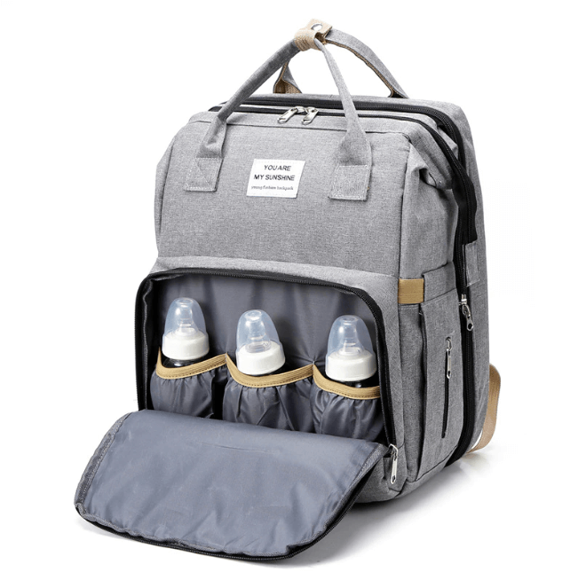 Pavoco Windeltaschen Multifunktionaler Rucksack für Eltern tragbares Babybett Wickeltasche wasserdicht